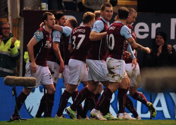 George Boyd celebrates scoring the opening goal with his team-mates