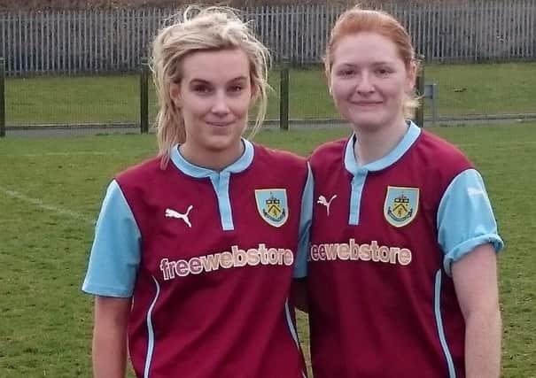 Goalscorers Becca Sidley and Becky Hayton