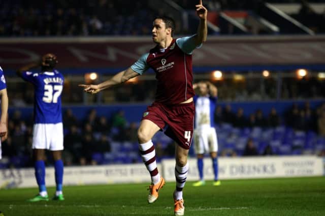 Dancing Duff: Duff celebrates his goal at Birmingham City in the 3-3 draw at St Andrews last season