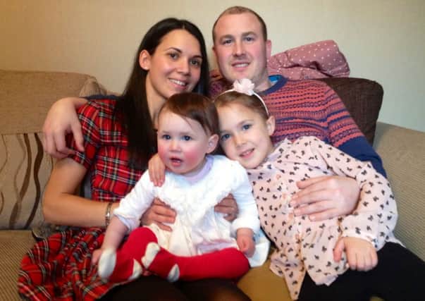 FAMILY PORTRAIT: Luke Smith with his partner Claire and their two children Mia and Lilah (S)
