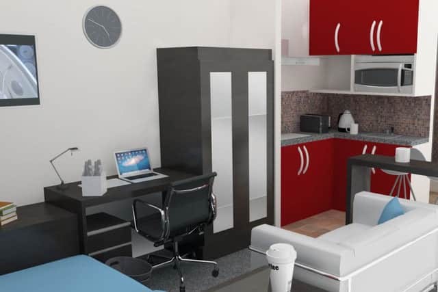 Computer generated image of a bedroom at Pentridge Mill