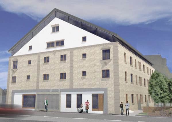 Computer generated image of what the exterior of what the new Pentridge Mill will look like