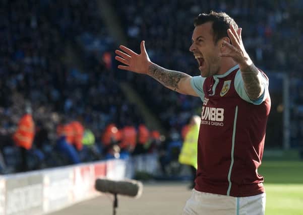 Released: Ross Wallace celebrates his equaliser at Leicester City