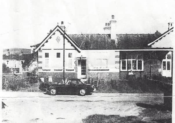 The bowling club in later years when it was being converted to houses.