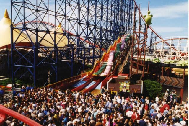 Crowds gather on May 28, 1994 to mark the opening  of the Big One