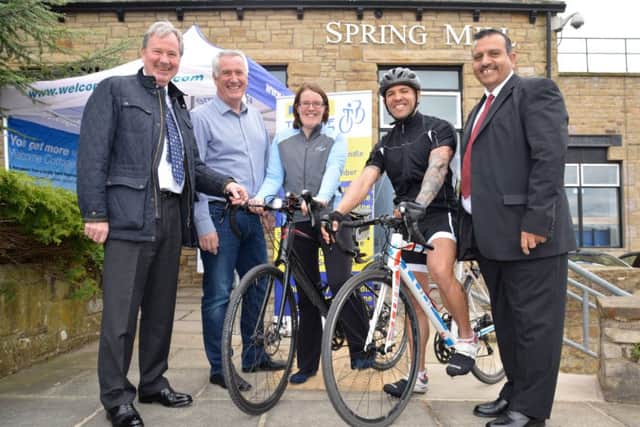 Welcome Cottages sponsor Stage Two of the Aviva Tour of Britain.

Ribble Valley Borough Council leader Coun. Stuart Hirst, Managing Director of Welcome Cottages Nick Rudge with Caroline Collinge and Manie Cruz, and Pendle Council leader Coun. Mohammed Iqbal.