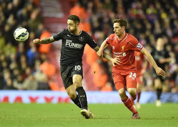Danny Ings in action at Anfield in March