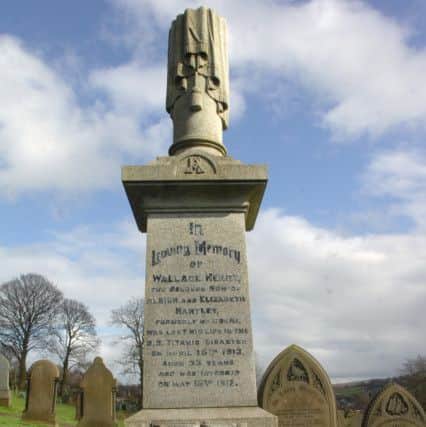 Grave of Wallace Hartley in Colne Cemetery. Photo Ben Parsons