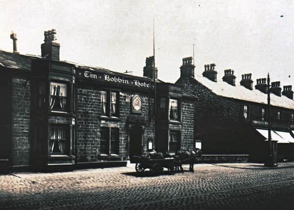 A later postcard view of the Tim Bobbin Hotel in Burnley.