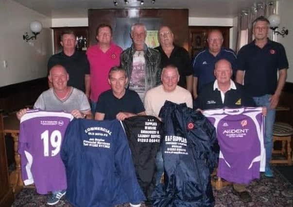 Pictured are, back row from left, David Thornton (assistant manager), Gary Cooper (coach), Reed Nutter, Steve Edgington (Crown Hotel), Tony Bannister, John Bailey (captain), Front row, John Whitaker (club captain and sponsor), Noel Buckley, Steve Frost, Andrew Dent (s).