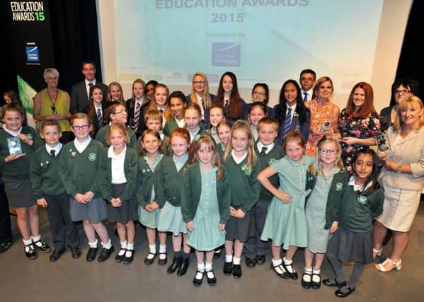 East Lancashire Newspapers Education Awards 2015, held at Burnley College.
Award winners group.  PIC BY ROB LOCK
9-7-2015