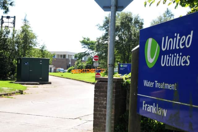 Franklaw Water Treatment plant on Catterall Lane, Garstang, after news of water contamination