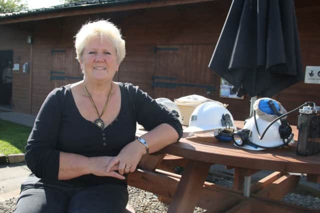 Carole Johnson outside the Woodend Mining Museum.