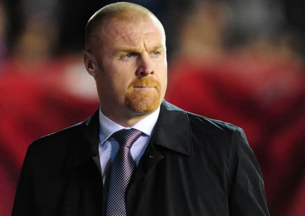 Clarets boss Sean Dyche watches on during his sides 1-1 draw at Nottingham Forest on Tuesday night