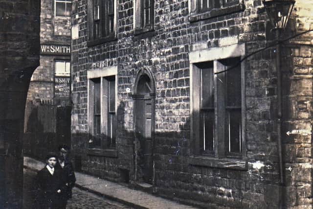 As you can see, the property was an impressive one, but as Burnley industrialised it was surrounded by mill buildings and warehouses as this picture shows. Notice the street sign, left. It read Water Street.