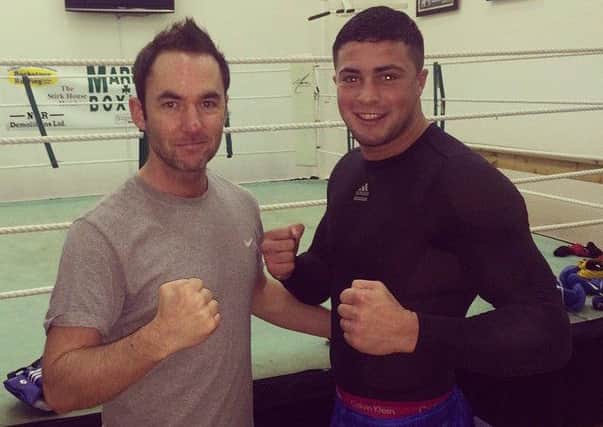 Mark Effron (right) with trainer Kevin Maree