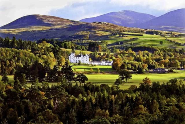 Peeping out through the trees is Blair Castle. Photo by Paul Booth