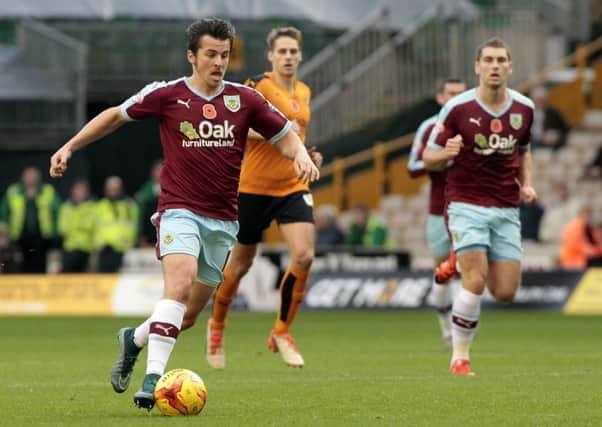 Burnley's Joey Barton in action during todays match  

Photographer David Shipman/CameraSport

Football - The Football League Sky Bet Championship - Wolverhampton Wanderers v Burnley - Saturday 7th November 2015 - Molineux - Wolverhampton

© CameraSport - 43 Linden Ave. Countesthorpe. Leicester. England. LE8 5PG - Tel: +44 (0) 116 277 4147 - admin@camerasport.com - www.camerasport.com