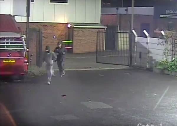 CCTV showing thieves breaking into Easirent
