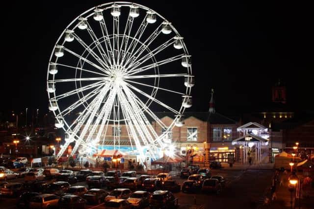 The big wheel on the Flat Iron car park in Chorley at Christmas 2012