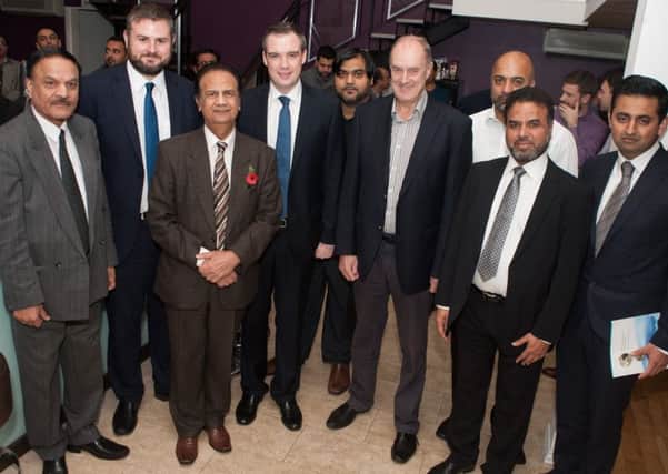 James Wharton MP (centre) with guests at the launch of the Northwest Asain Business Forum at the Aroma Restaurant.