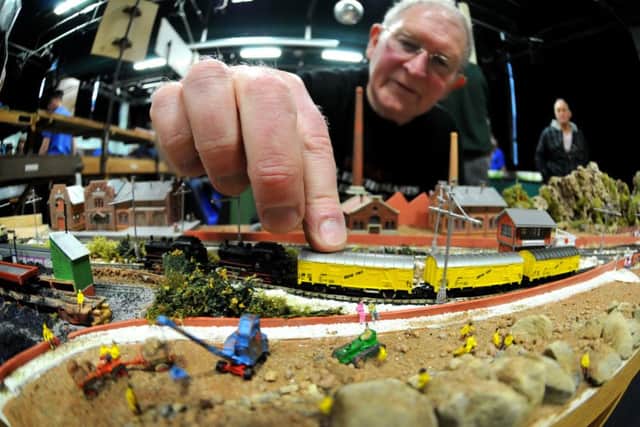 Pendle Forest Model Railway Society's annual exhibition:  Malcolm Andrew from Burnley with his model layout of the once proposed Bacup to Burnley line. Picture by Paul Heyes.