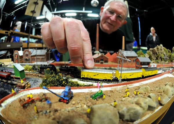 Pendle Forest Model Railway Society's annual exhibition:  Malcolm Andrew from Burnley with his model layout of the once proposed Bacup to Burnley line. Picture by Paul Heyes.