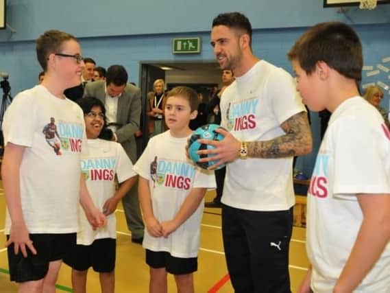 Danny Ings at the launch of his Disability Sports Project