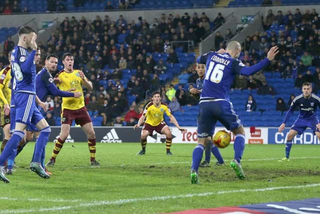 Cardiff's Matthew Connelly scores Burnley's late equaliser