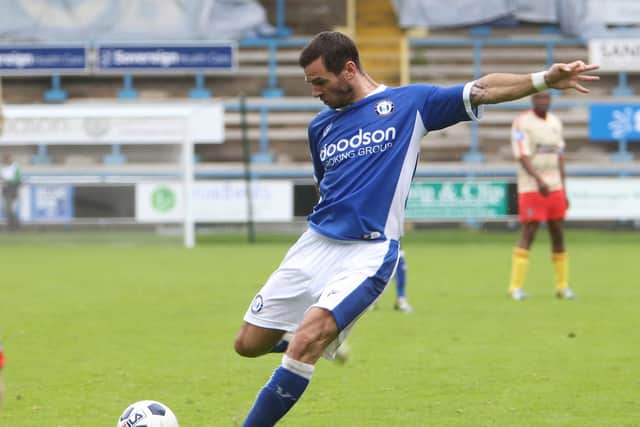 Gareth Seddon in action for Halifax Town
