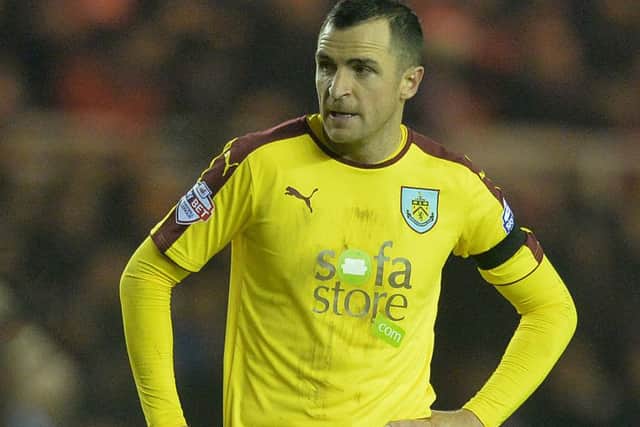 A dejected Dean Marney as the Clarets are beaten at Middlesbrough