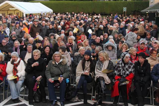Light Up A Life Service of Remembrance at Pendleside Hospice.
Pictured are the crowds attending the service.