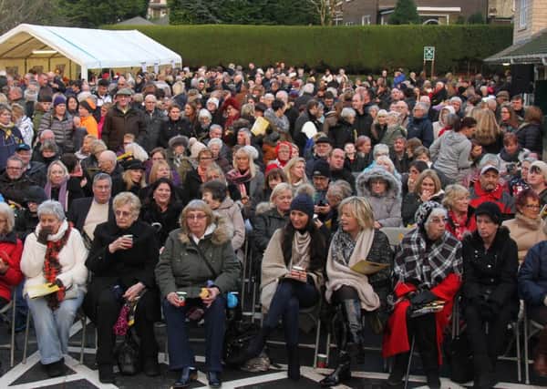 Light Up A Life Service of Remembrance at Pendleside Hospice.
Pictured are the crowds attending the service.