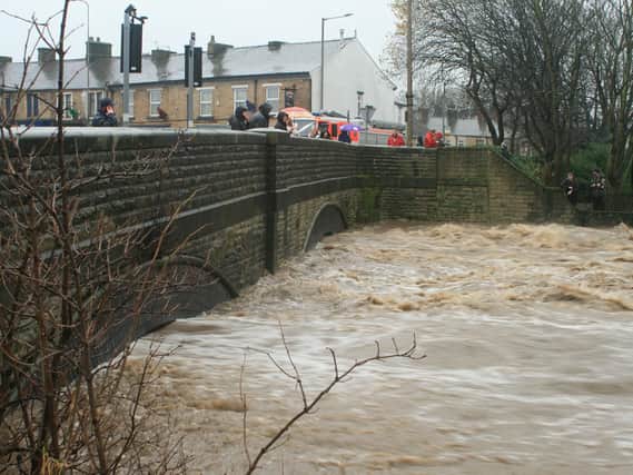 The flooding in Padiham yesterday