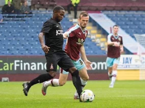 Cameron Dummigan in action against Bradford City in pre-season