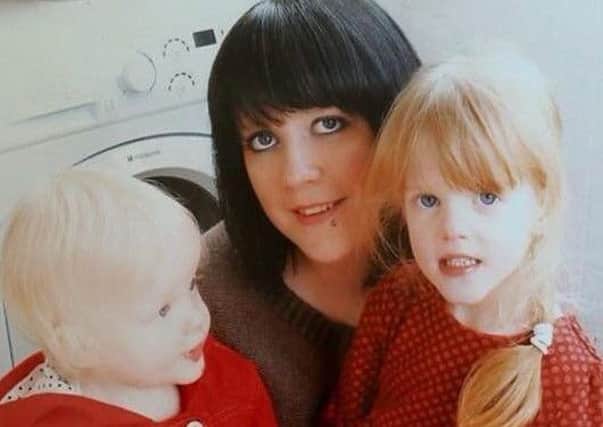 Keeley Fenn who has fought kidney disease all  her life and her daughters Sophie and Rosina (s)