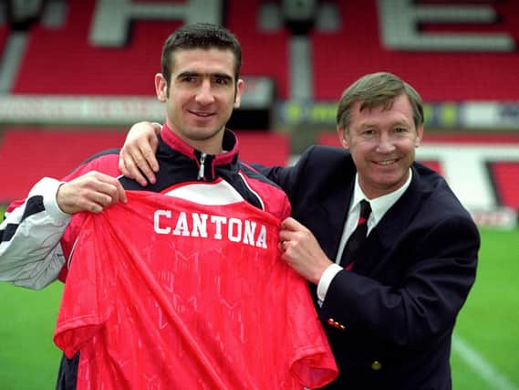 Eric Cantona with Sir Alex Ferguson
