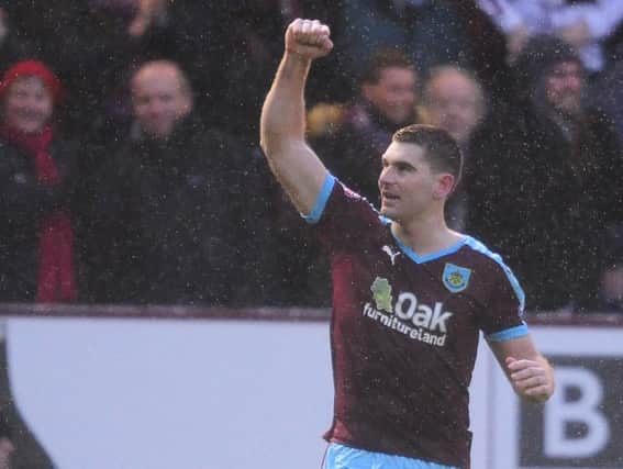 Sam Vokes celebrates scoring the only goal of the game