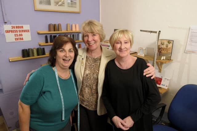 Janet Matthews is retiring from Janet's Sewing Alterations in Burnley.  She is pictured centre with Linda Clarkson (left) and Sandra Heys (right)