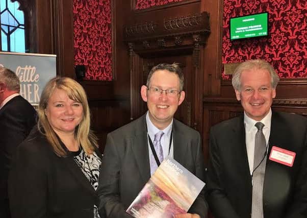 Ruth Connor, Chief Executive of Marketing Lancashire with Paul Maynard MP for Blackpool North & Cleveleys and Philip Welsh Head of Visitor Economy at Blackpool Council
