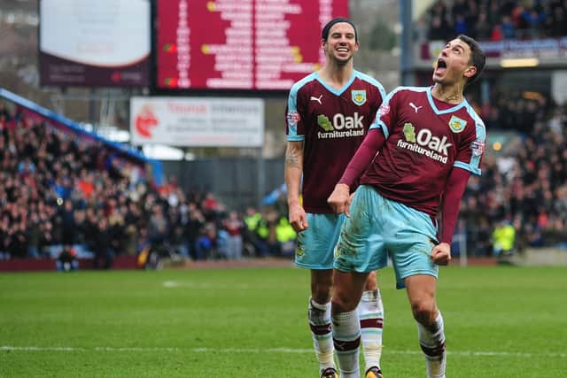 George Boyd and Matt Lowton celebrate at the full time whistle