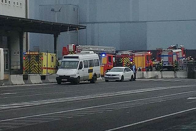 The scene at Brussels Airport after two explosions were heard