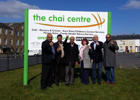 STAYING OPEN: Burnley MP Julie Cooper is joined by local concillors at the Chai Centre