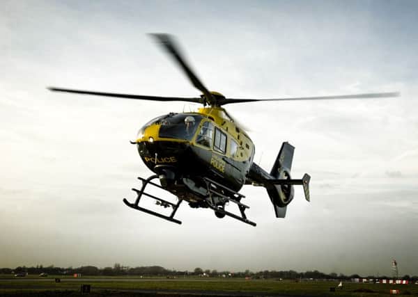 Photo Ian RobinsonThe Lancashire Constabulary helicopter