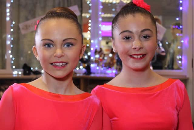 Ten-year-old dancers Ava Grayce Gregson and Jodie Leigh Weller enjoying the day