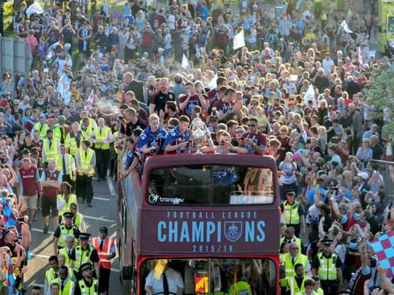 The Championship trophy was paraded through the town by the players