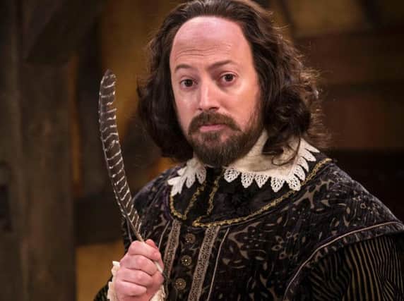 David Mitchell stars as William Shakespeare in Ben Eltons new sitcom, Upstart Crow