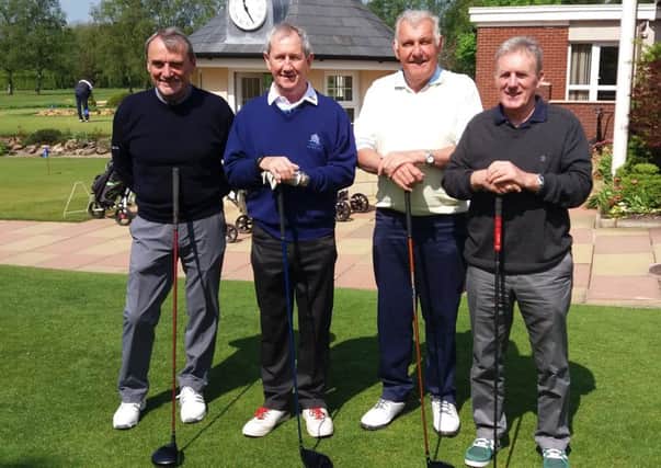 Clitheroe Golf Club Captain Dave Johnson (second left) is pictured with his team Trevor Thornber, Peter Hargreaves and David Eyles