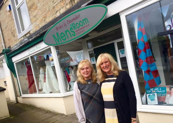 Stephanie Hill and Alison Heptonstall from Dreamaker Bridal and the Mensroom.