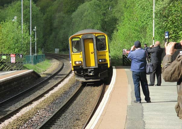 The first new Burnley-bound passenger service train to use the newly renonated Â£9m Todmorden Curve pulls into Todmorden Railway Station. Picture by David Blaxhall